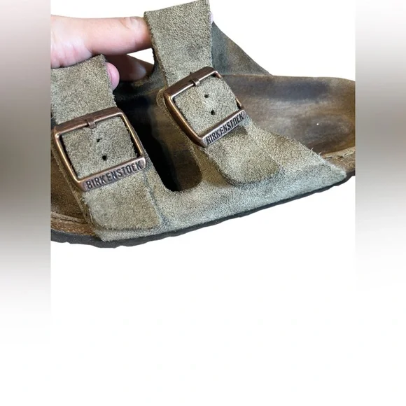 Birkenstock Arizona Tan Suede 2 Strap Sandals Size 7 EU 38 - Picture 3 of 12